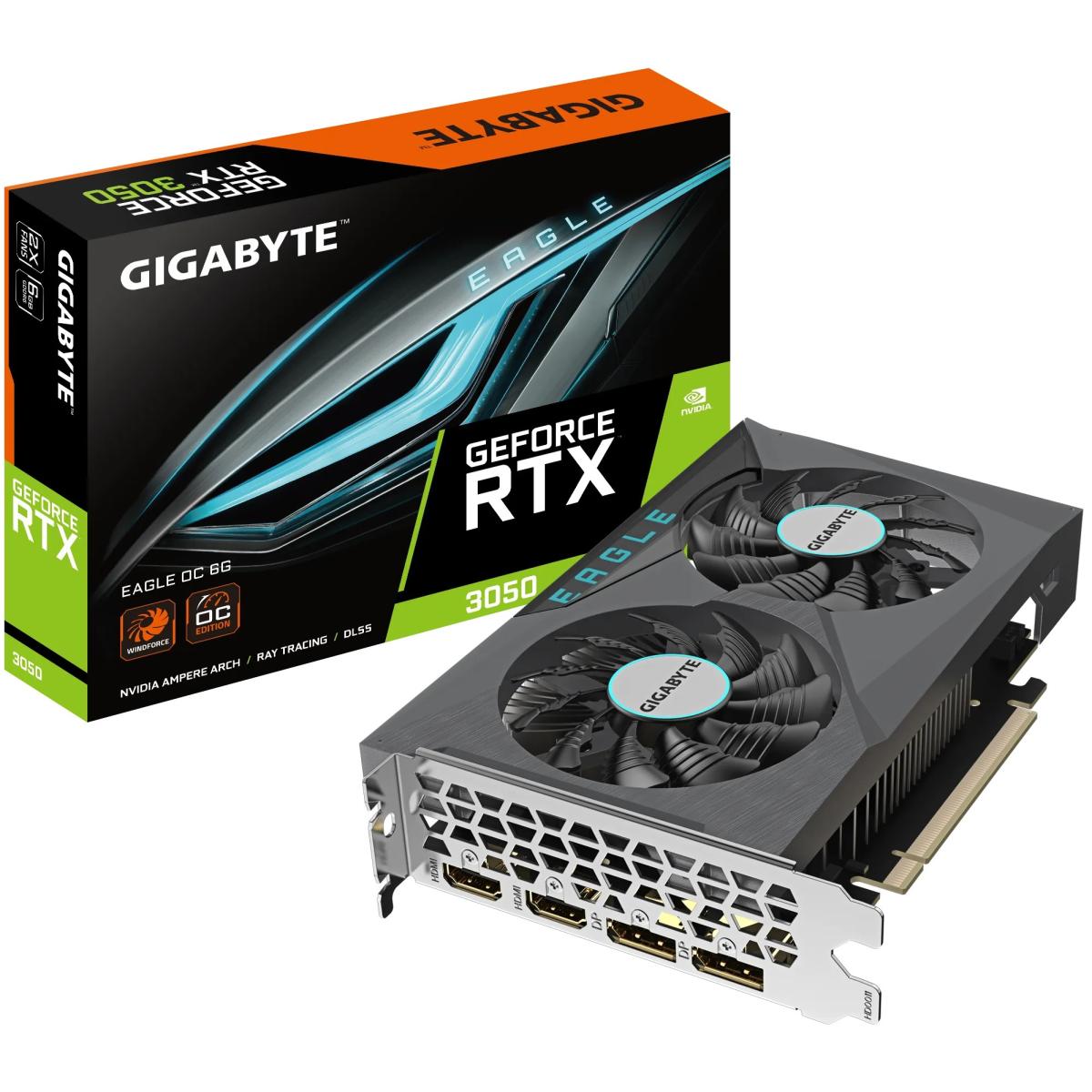 product-name:GIGABYTE GeForce RTX 3050 EAGLE OC 6GB GDDR6 - Graphics Card (No Power Connectors),supplier-name:Mania Computer Store