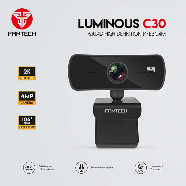 product-name:Fantech Luminous C30 2K Webcam,supplier-name:Mania Computer Store