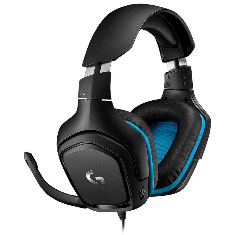 product-name:LOGITECH G431 7.1 SURROUND SOUND 50 MM DRIVERS MULTI-PLATFORM WIRED GAMING HEADSET - BLACK/BLUE,supplier-name:Number One Store