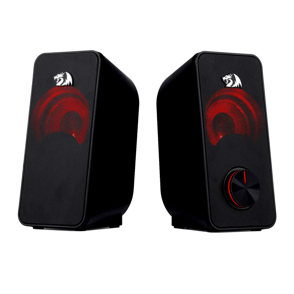 product-name:REDRAGON GS500 STENTOR 2.0 CHANNEL STEREO RED BACKLIGHT PC GAMING SPEAKER,supplier-name:Number One Store