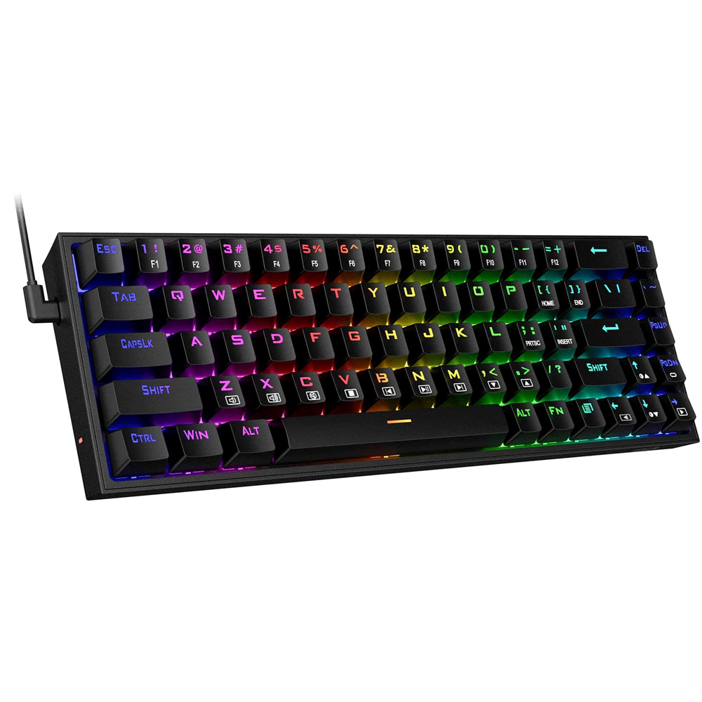 product-name:REDRAGON K631 CASTOR 65% RGB 68 KEYS WIRED MECHANICAL KEYBOARD RED SWITCH - BLACK,supplier-name:Number One Store