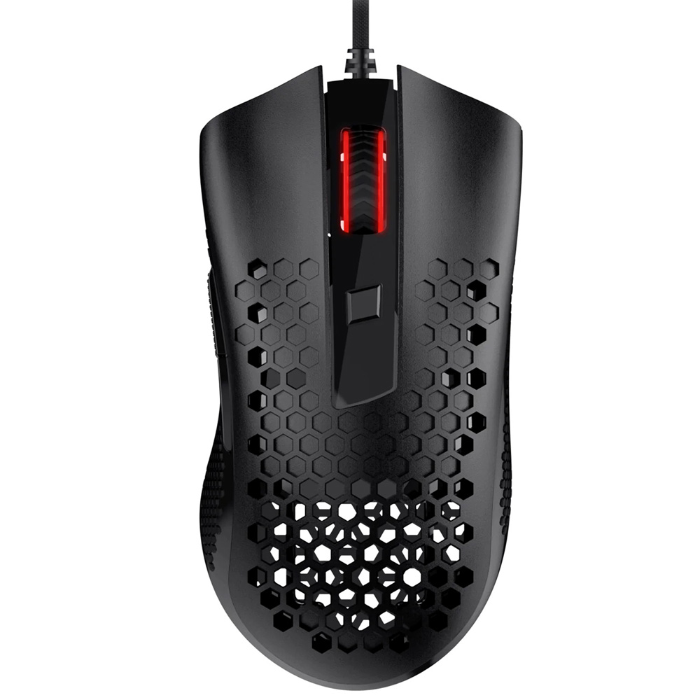 product-name:REDRAGON M808-N STORM BASIC WIRED LIGHTWEIGHT HONEYCOMB 12400 DPI GAMING MOUSE - BLACK,supplier-name:Number One Store