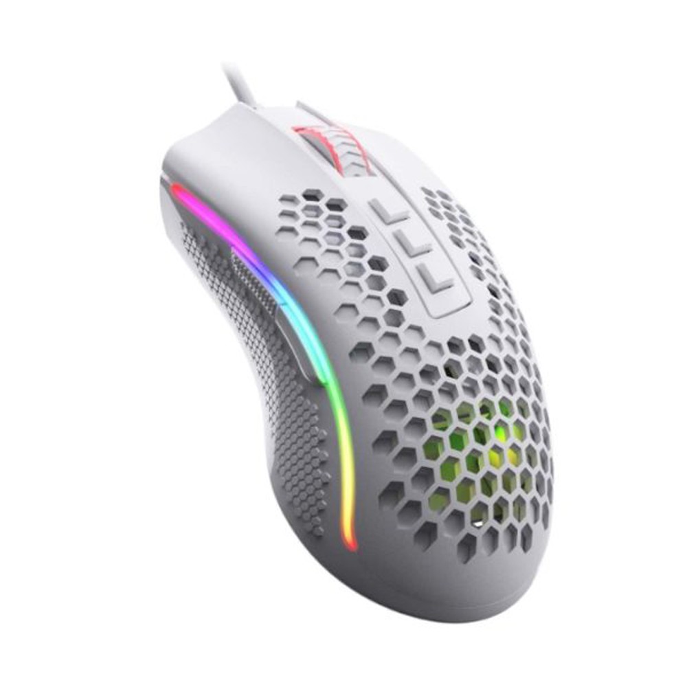 product-name:REDRAGON M808W-RGB STORM WIRED 12400 DPI HONEYCOMB GAMING MOUSE - WHITE,supplier-name:Number One Store