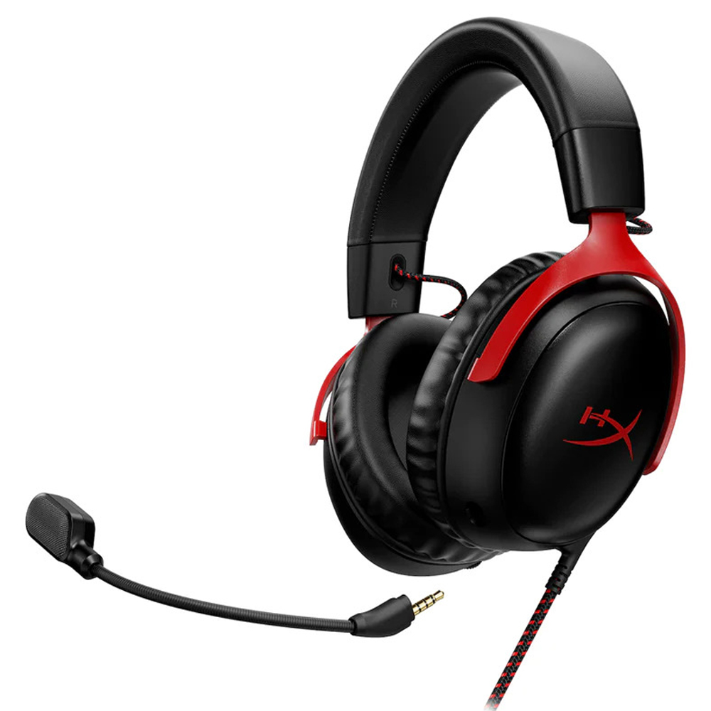 product-name:HYPERX CLOUD III 53 MM DRIVERS DTS:X® SPATIAL AUDIO ULTRA-CLEAR LED MICROPHONE WIRED GAMING HEADSET - BLACK/RED,supplier-name:Number One Store