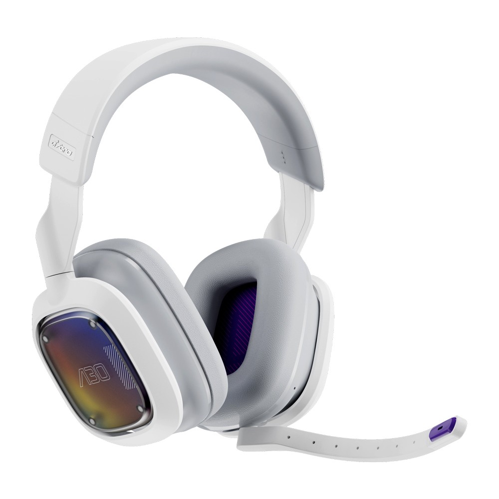 product-name:ASTRO A30 40MM 27 HOURS PLAYTIME LIGHTSPEED WIRELESS GAMING HEADSET FOR PLAYSTATION - WHITE/PURPLE,supplier-name:Number One Store