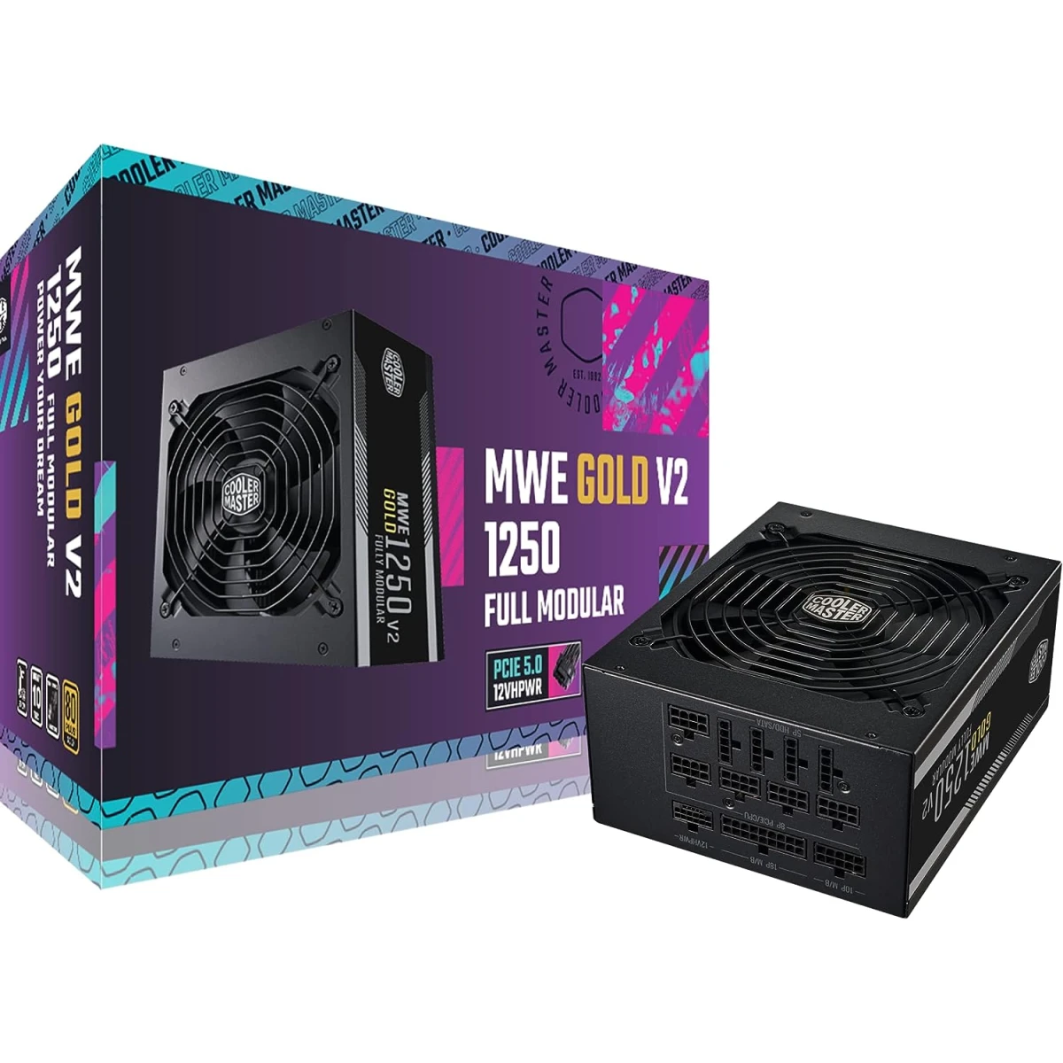 product-name:Cooler Master MWE Gold 1250 V2 ATX3.0 Fully Modular 1250W 80+ Gold Quiet 140mm FDB Fan 2 EPS Connectors High Temperature Resilience,supplier-name:Mania Computer Store