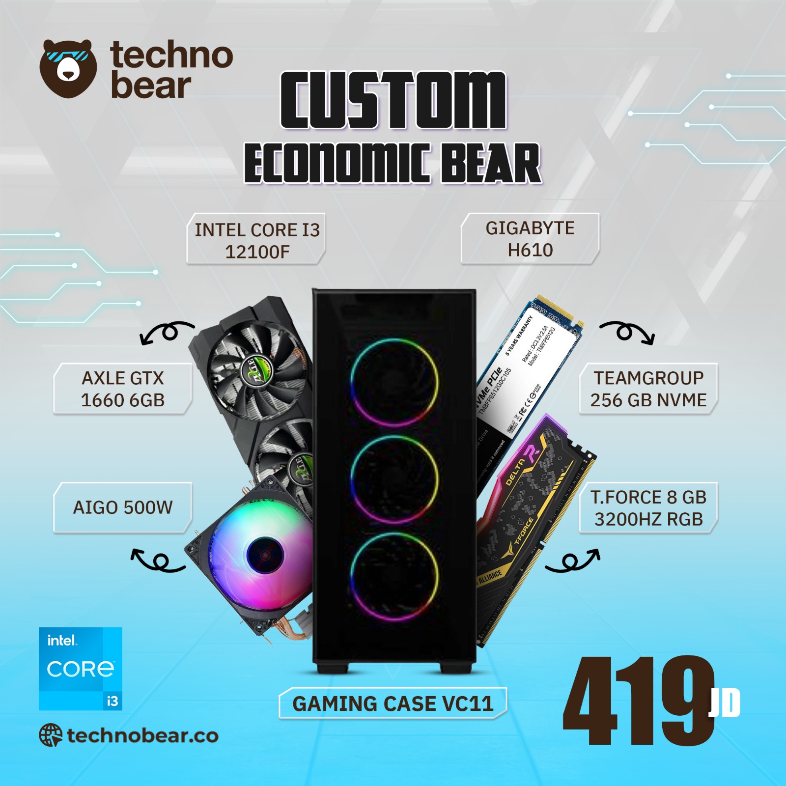 product-name:Custom Economic bear,supplier-name:Mania Computer Store