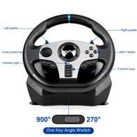 product-name:PXN V9 STEERING WHEEL PC GAMING RACING WHEEL , DRIVING WHEEL VOLANTE PC 270/900 DEGREE VIBRATION AND SHIFTER WITH PEDALS FOR PC,XBOX,NINTENDO SWITCH,PS3,PS4,XBOX SERIES S/X,supplier-name:Number One Store