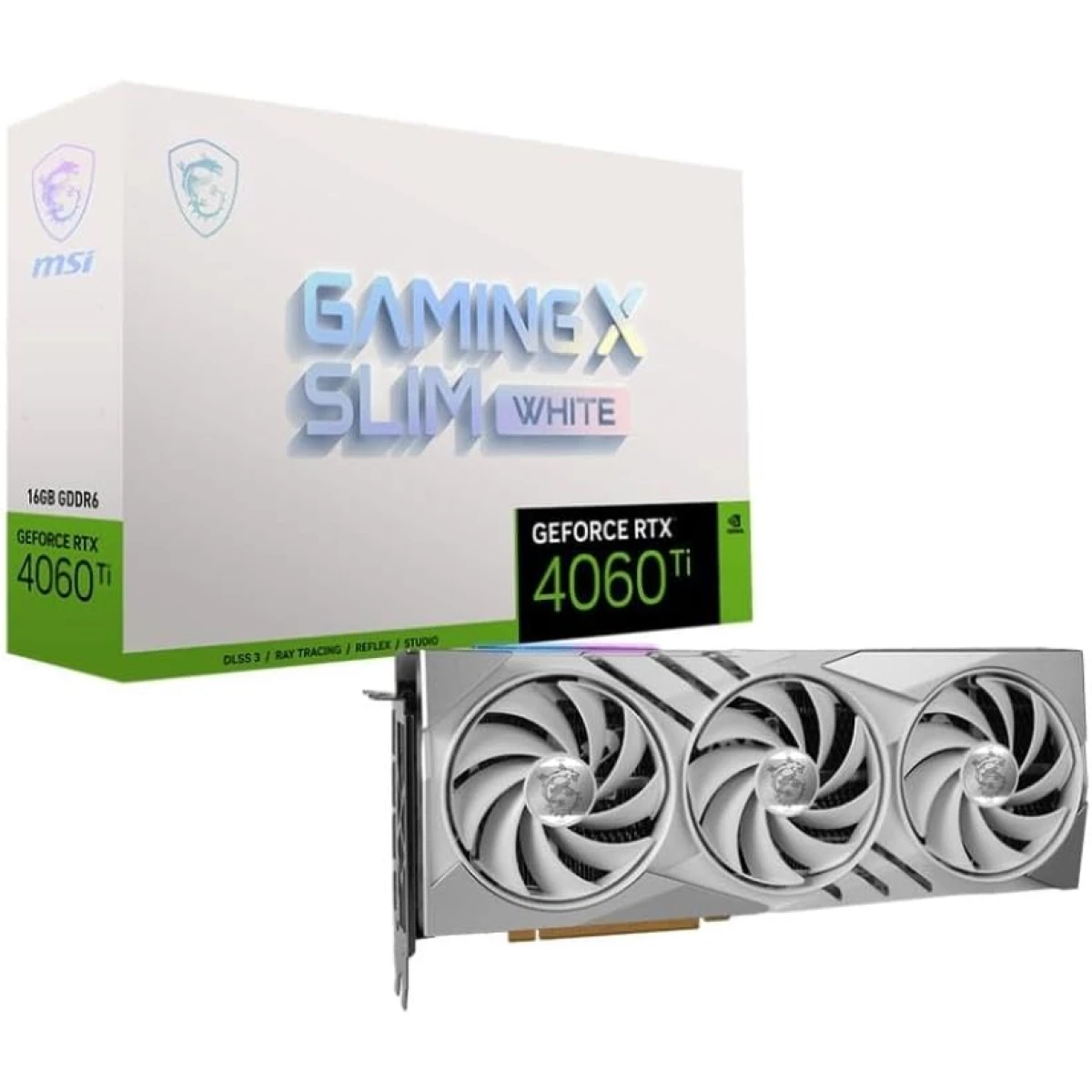 product-name:MSI Nvidia GeForce RTX 4060 Ti Gaming X Slim White 16G GDDR6 DLSS 3 HDMI 2.1 Graphic Card,supplier-name:Mania Computer Store