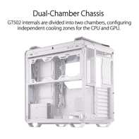 product-name:ASUS TUF GT502 Plus Dual Chamber Design Independent Cooling Zones for The CPU & GPU w/ Pre-installed 4 ARGB Fans - White,supplier-name:Mania Computer Store