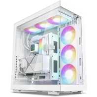 product-name:DeepCool CH780 ATX+ Panoramic Dual Chamber w/ Vertical Mount & Gen 4 Riser Cable Tempered Glass 3x Trinity 140mm ARGB Fans - White,supplier-name:Mania Computer Store