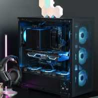 product-name:DeepCool Morpheus ATX+ Modular Airflow Housing w/ Vertical Mount & Gen 4 Riser Cable Tempered Glass 4x Trinity 140mm ARGB Fans - Black,supplier-name:Mania Computer Store