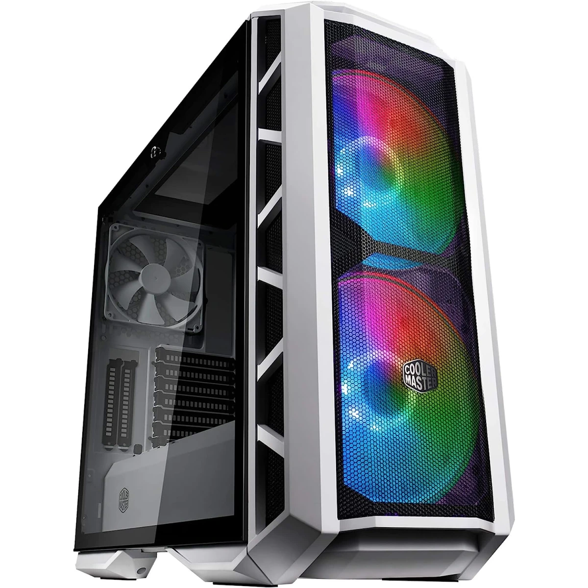 product-name:Cooler Master MasterCase H500P Mesh & Tempered Glass Side Panel ARGB Airflow - White,supplier-name:Mania Computer Store