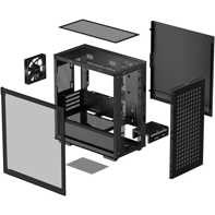 product-name:DeepCool CH370 Micro ATX Gaming Computer Case 120mm Rear Fan Ventilated Airflow Design Built-In Headphone Stand - Black,supplier-name:Mania Computer Store