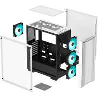 product-name:DEEPCOOL CC560 Mid-Tower Gaming Case Pre-Installed 3 x 120mm LED Fans - White,supplier-name:Mania Computer Store