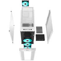 product-name:DEEPCOOL CC560 Mid-Tower Gaming Case Pre-Installed 3 x 120mm LED Fans - White,supplier-name:Mania Computer Store