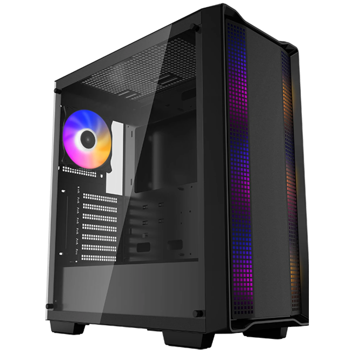 product-name:DEEPCOOL CC560 FS Mid-Tower Gaming Case Pre-Installed 3 x 120mm RGB Fans - Black,supplier-name:Mania Computer Store