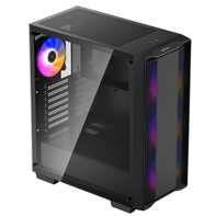 product-name:DEEPCOOL CC560 FS Mid-Tower Gaming Case Pre-Installed 3 x 120mm RGB Fans - Black,supplier-name:Mania Computer Store