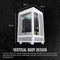 product-name:Thermaltake The Tower 100 Mini Tower Tempered Glass M-ITX Case - White,supplier-name:Mania Computer Store