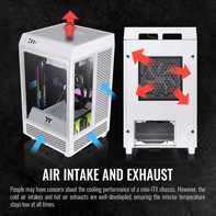 product-name:Thermaltake The Tower 100 Mini Tower Tempered Glass M-ITX Case - White,supplier-name:Mania Computer Store