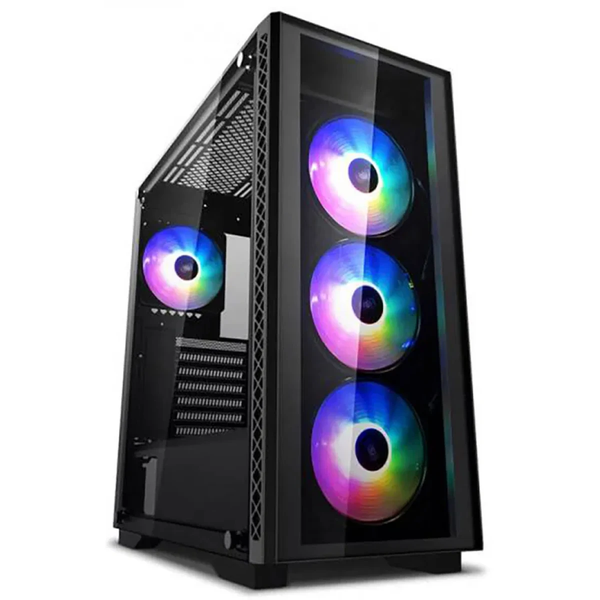 product-name:DeepCool MATREXX 50 Tempered Glass Side & Front Panel Gaming Case w/ 4x ARGB Fan - Black,supplier-name:Mania Computer Store