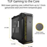 product-name:ASUS TUF Gaming GT 501 Mid-Tower Case for up to EATX Motherboards with USB 3.0 Front Panel Cases w/ Handle - Gray,supplier-name:Mania Computer Store