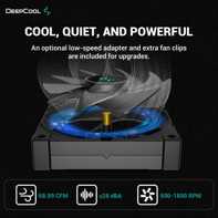 product-name:DeepCool AK500 ZERO DARK CPU Air Cooler 240w TDP Giant Heatsink 90mm Thickness with 5 Copper Heat Pipes BBHT Technology 120mm PWM Fan For AMD & Intel,supplier-name:Mania Computer Store