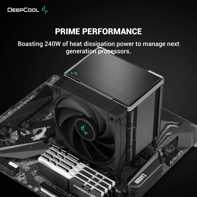 product-name:DeepCool AK500 ZERO DARK CPU Air Cooler 240w TDP Giant Heatsink 90mm Thickness with 5 Copper Heat Pipes BBHT Technology 120mm PWM Fan For AMD & Intel,supplier-name:Mania Computer Store