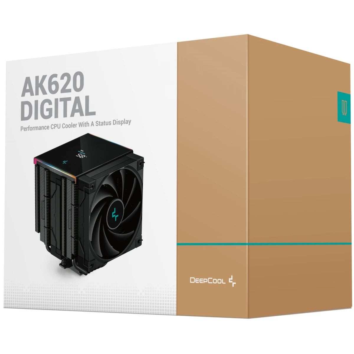 product-name:DeepCool AK620 Digital CPU Air Cooler Mighty 260w TDP 6 Copper Heat Pipes Dual-Tower CPU Cooler w/ ARGB LED Strip & Digital Screen Displays,supplier-name:Mania Computer Store