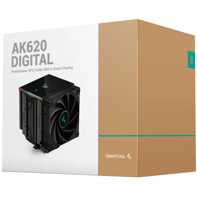 product-name:DeepCool AK620 Digital CPU Air Cooler Mighty 260w TDP 6 Copper Heat Pipes Dual-Tower CPU Cooler w/ ARGB LED Strip & Digital Screen Displays,supplier-name:Mania Computer Store