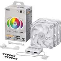 product-name:ASUS TUF Gaming TF120 ARGB Triple Fan Kit w/ Controller 3Pin LEDs Blade 120mm PWM Control For Computer Case & Liquid Radiator -White,supplier-name:Mania Computer Store