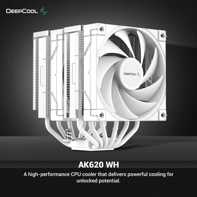 product-name:DeepCool AK620 White CPU Air Cooler Mighty 260w TDP 6 Copper Heat Pipes Dual-Tower CPU Cooler w/ FK120 Fans 120mm PWM 1850RPM,supplier-name:Mania Computer Store