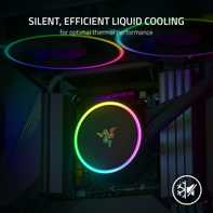 product-name:Razer Hanbo Chroma 240mm All-In-One Liquid Cooler aRGB Pump Cap Quiet Powerful aRGB Fans Silent PWM Fan RGB Chroma,supplier-name:Mania Computer Store