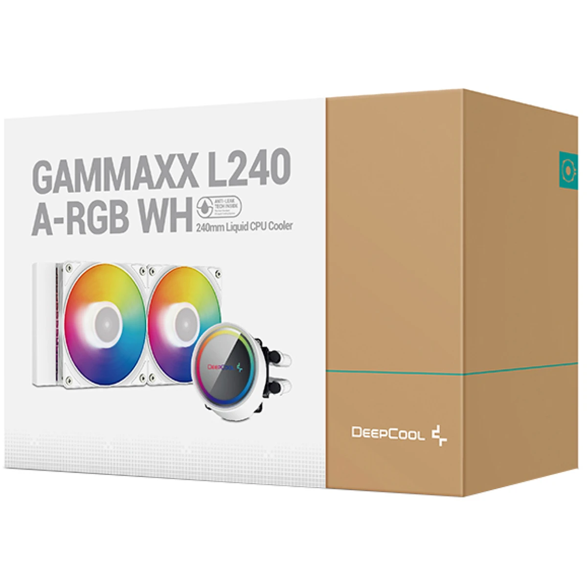 product-name:DEEPCOOL GAMMAXX L240 A-RGB AIO Liquid Cooler Anti-Leak Technology - White,supplier-name:Mania Computer Store