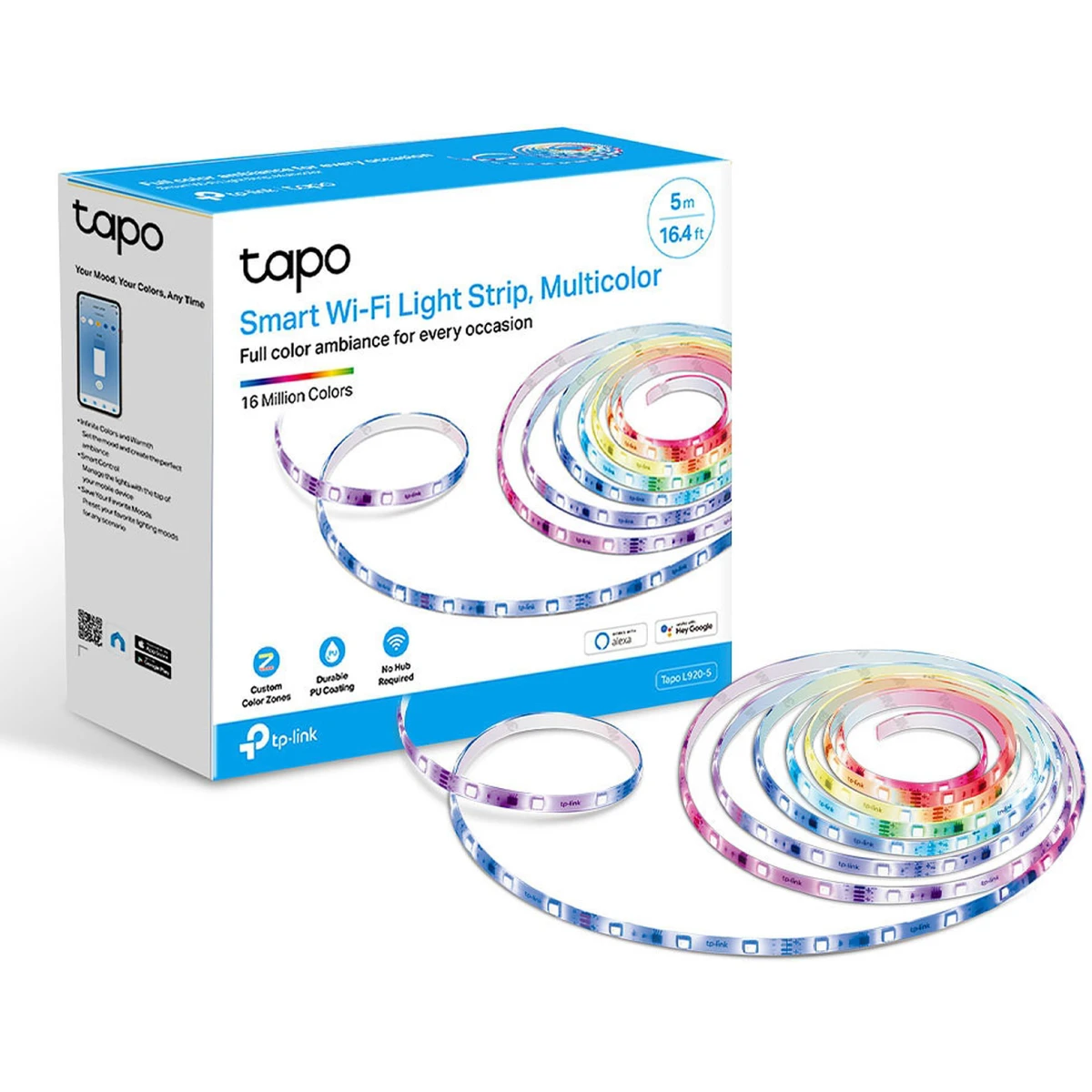 product-name:TP-Link Tapo L920-5 Smart Wi-Fi Light Strip Multicolor (5 meter) Voice Control Flexible Installation,supplier-name:Mania Computer Store