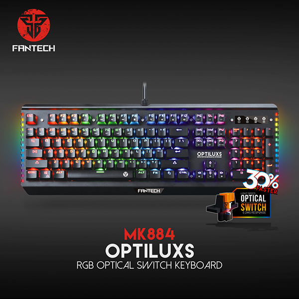 product-name:FANTECH MK884 Optiluxs RGB Optical Switch Mechanical Keyboard,supplier-name:Mania Computer Store