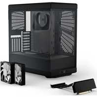 product-name:   HYTE Y40 Modern Panoramic Tempered Glass Mid-Tower ATX Case (Black/Black) w/ 2 Pre-Installed Flow Fans & PCIE 4.0 Riser Cable,supplier-name:Mania Computer Store