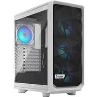 product-name:Fractal Design Meshify 2 Compact (White TG Clear Tint) Mid-Tower Tempered Glass RGB High-Performance Gaming Case w/ Type-C & 4x120mm Aspect 12 RGB PWM Fans,supplier-name:Mania Computer Store